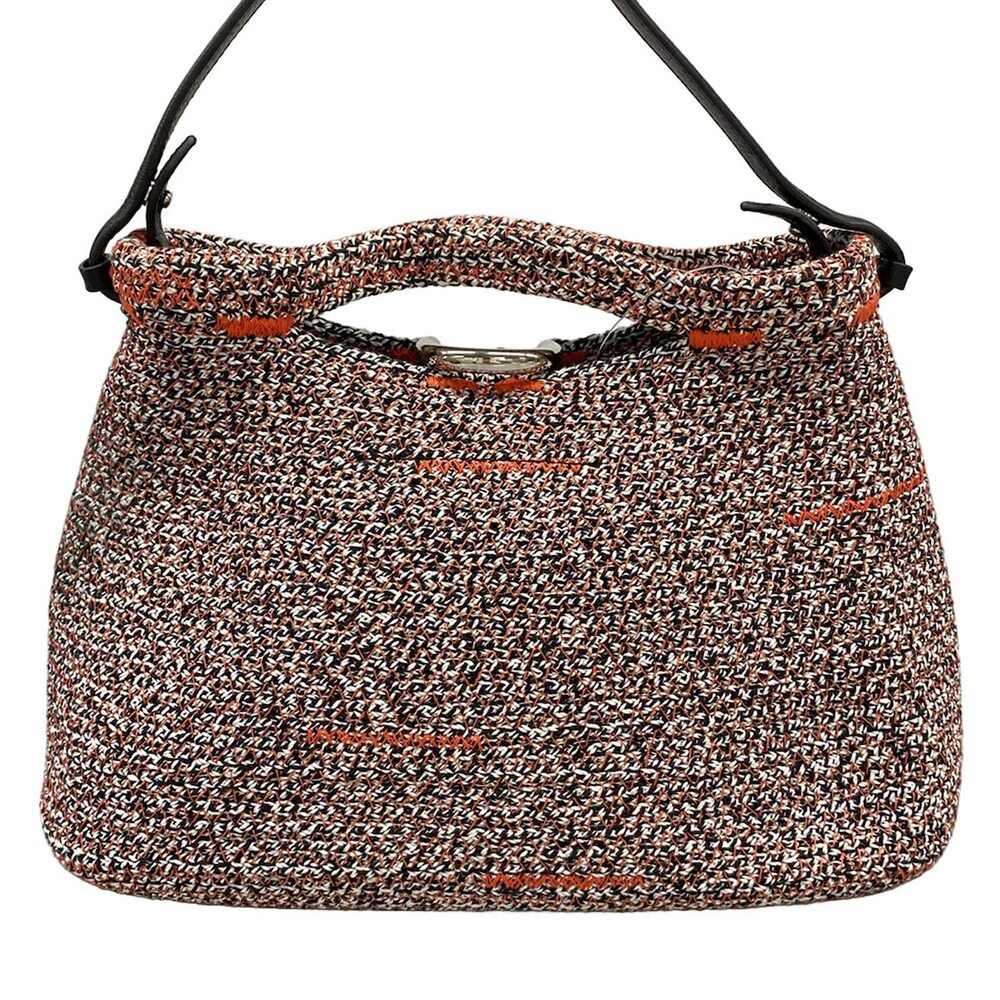 Balenciaga zigzag gagger Handbag 380687 White Black Orange Chemical Fiber - Picture 3 of 15